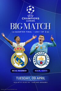 MANCHESTER CITY VS REAL MADRID Template PosterMyWall manchester-city-vs-real-madrid-template-postermywall