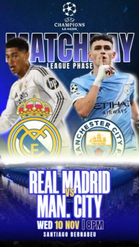 Real Madrid Vs Manchester City Instagram Story template