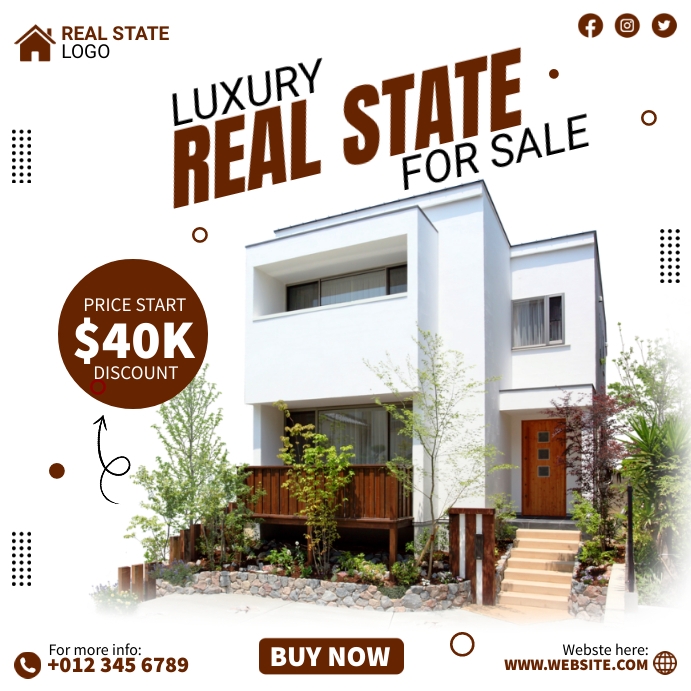 Aideth Real State Real State Ads Template | PosterMyWall