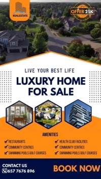 realestate house apartment sale  rent flyer Instagram Story template