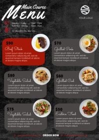 Main course Menu Template | PosterMyWall