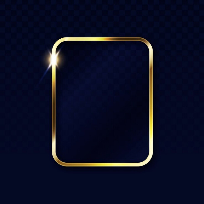 Realistic golden frame design Instagram Post template