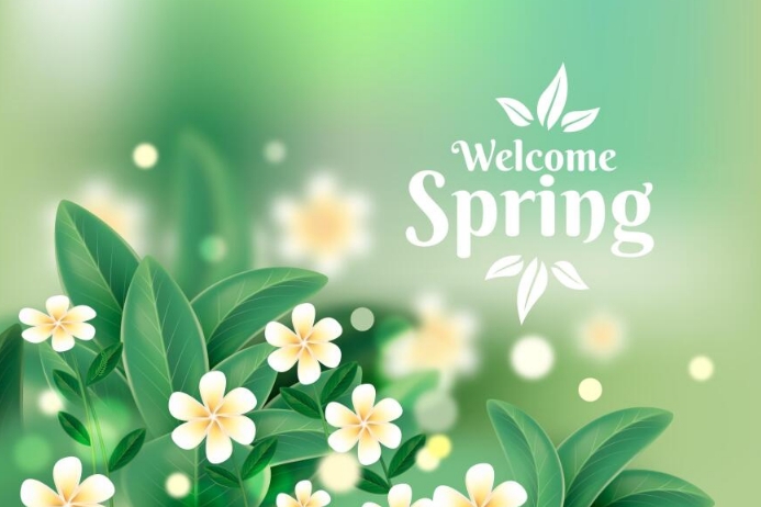Realistic spring background Template | PosterMyWall