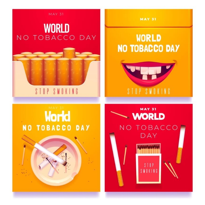 Realistic world no tobacco day Instagram post Template | PosterMyWall