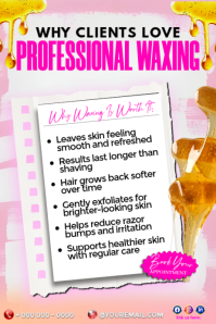 Reasons clients choose professional waxing Poster template