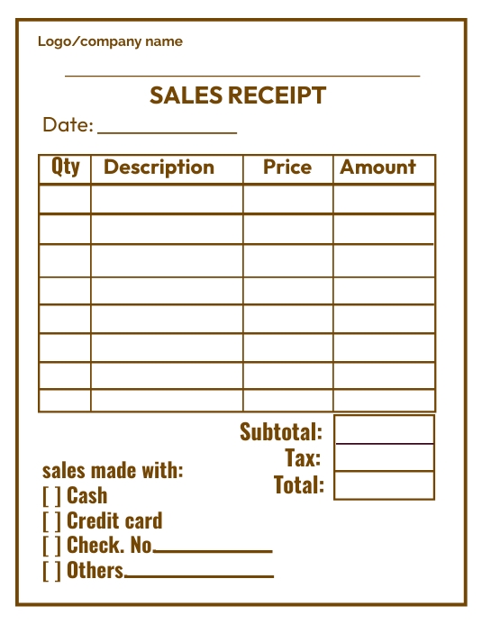 Receipt Paper Examples Receipt Template | PosterMyWall