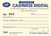Receipt Poster Postcard template