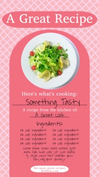 Recipe Card Digital Display (9:16) template