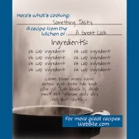 Recipe Card Square (1:1) template