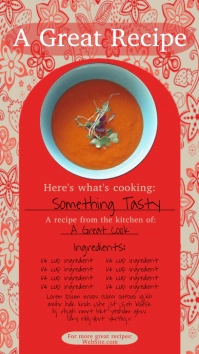 Recipe Card Digital Display (9:16) template