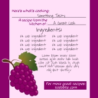 Recipe Card Square (1:1) template