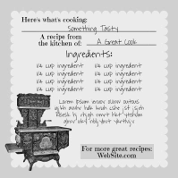 Recipe Card Square (1:1) template