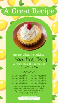 Recipe Card Digital Display (9:16) template