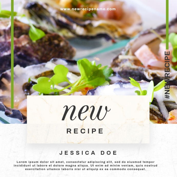 recipe instagram template Instagram-bericht