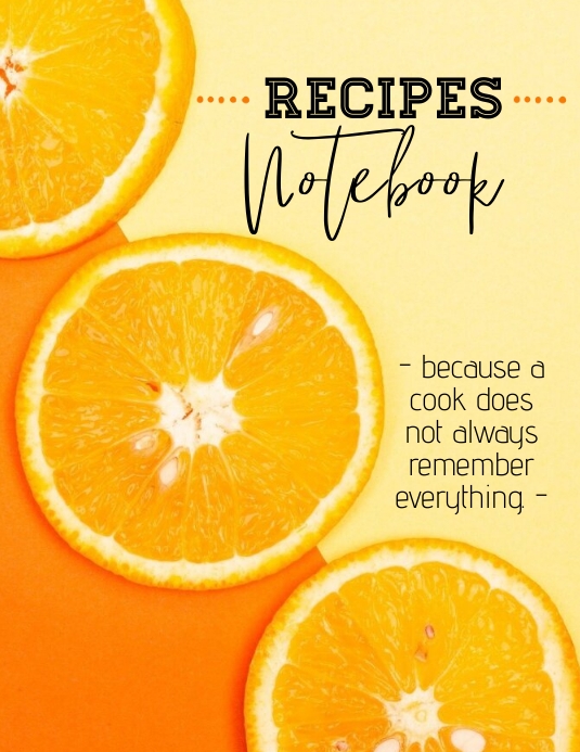 Food Notebook Copy of recipe notebook cover template | PosterMyWall