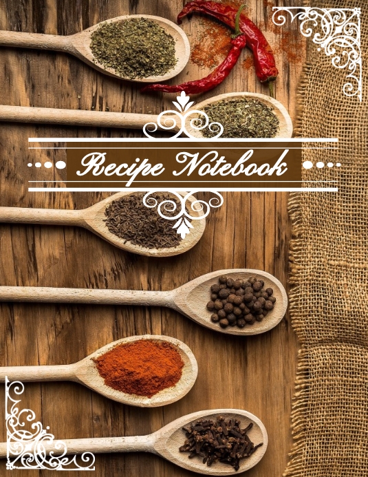 Food Notebook Copy of recipe notebook cover template | PosterMyWall