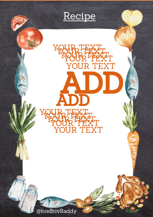 Recipe paper Template | PosterMyWall