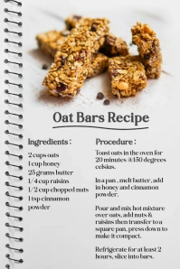 recipe template Póster