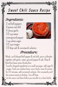 Recipe Template Poster