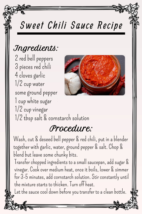 Receipe Copy Copy of Recipe Template | PosterMyWall