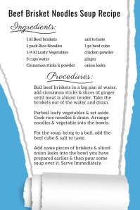 Recipe template Poster