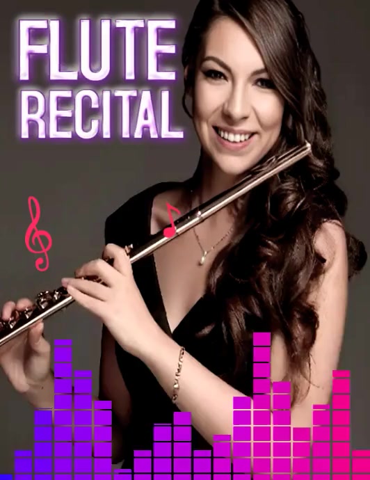 Flute Recital Flyer Template Customize Senior Recital Poster Templates