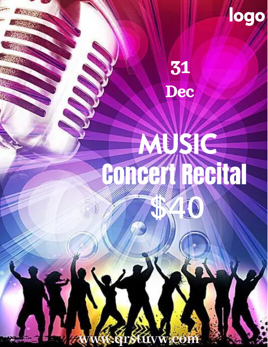 Recital flyer/Audience/Solo/Party/Concert Template | PosterMyWall