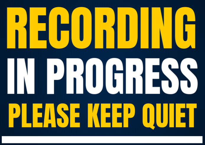 recording in progress A4 template