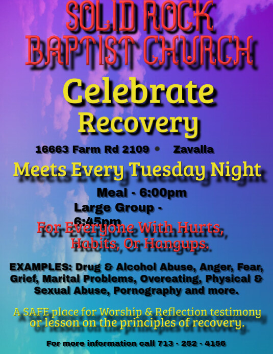 Celebrate Recovery Summit 2025 Flyer Pdf