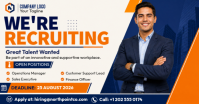 White Recruitment Obraz udostępniany na Facebooku Template