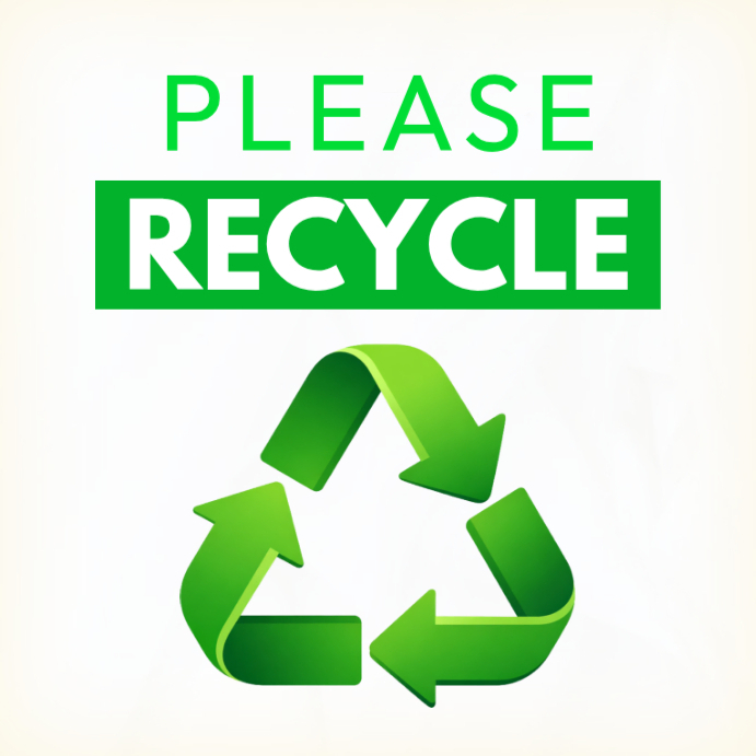 Recycle bin sign sticker design Template | PosterMyWall