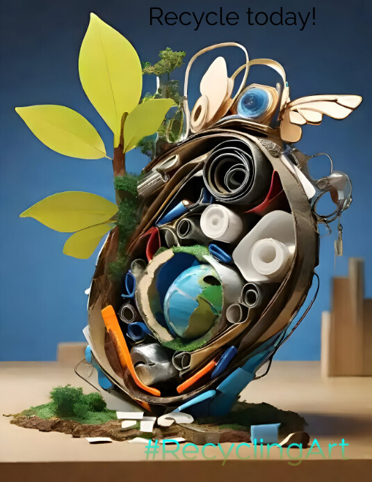 Recycle day Art template | PosterMyWall