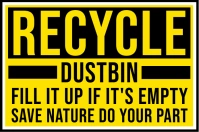 Recycle Dustbin Sign Board Template Banner 4' × 6'