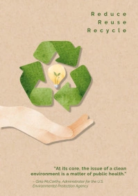 recycle poster A3 template