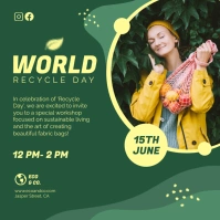Recycles Day Green Poster template