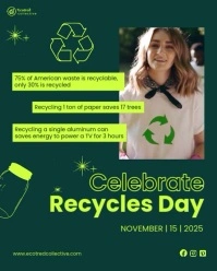 Recycles Day Instagram Portrait Video Green template