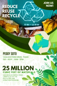 Recycling Campaign Advertisement Poster Cartaz template