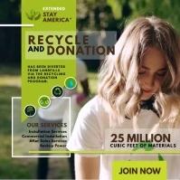 Recycling Campaign Advertisement Video Square (1:1) template