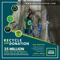 Recycling Drive Company Advertisement Video Square (1:1) template