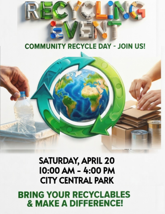 Detailed Recycle Flyer R Modèle Recycling Event Flyer | PosterMyWall