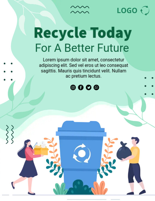 Detailed Recycle Flyer R Recycling Fylers Template | PosterMyWall