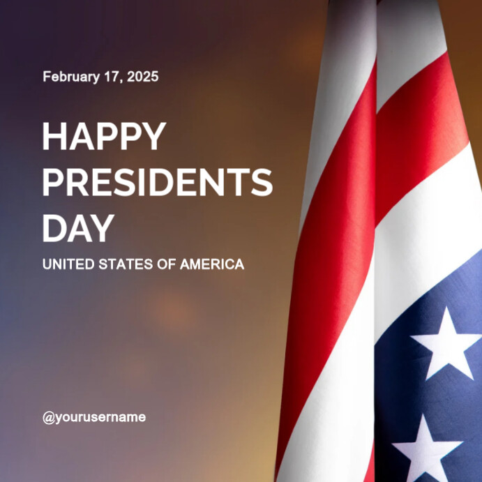 Red & Blue Modern President Day Instagram Post Template | PosterMyWall