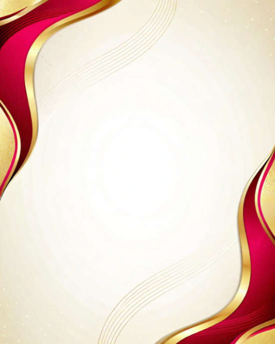 Red & Gold Scroll Border Template Instagram Portrait