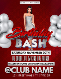 Red Silver Birthday Bash Flyer Template Postermywall Red Silver Birthday Bash Flyer Template Postermywall