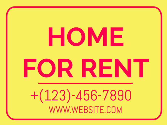 Black For Lease Sign Yard Signs Template | PosterMyWall