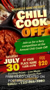 Red & Green Maximalist Chili Cook-off Event I Instagram Reel template