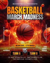 Red 3d Basketball Poster Template Instagram Portrait