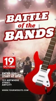 Red 3d Battle Of The Bands Reel Instagram template