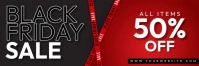Red 3d Black Friday Sale Tajuk Twitter template