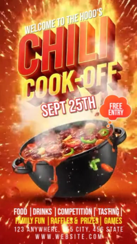 Red 3d Chili Cook - Off Instagram Story template